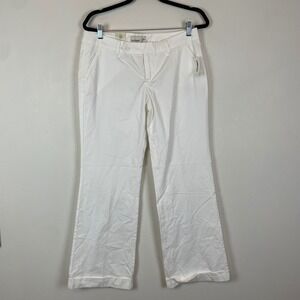 NWT Y2K Old Navy Women's White Bootcut Casual Pants Size 10 Low Rise Work Career